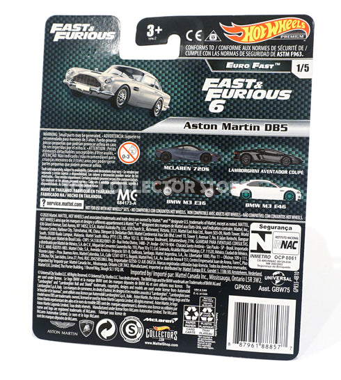 Hot Wheels Euro Fast Aston Martin DB5 Fast and Furious Diecast Car